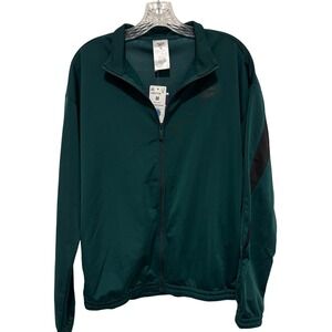 New Reebok Full Zip Vector Track Jacket Men's M Green Workout Jogging Gym Sports